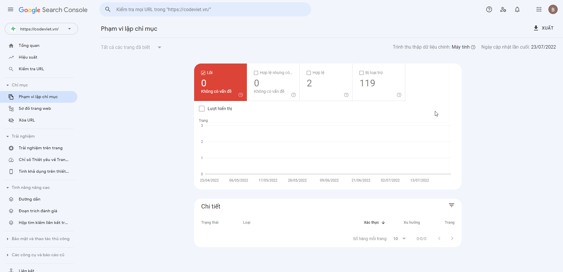 Lỗi phạm vi lập chỉ mục là những lỗi gì?