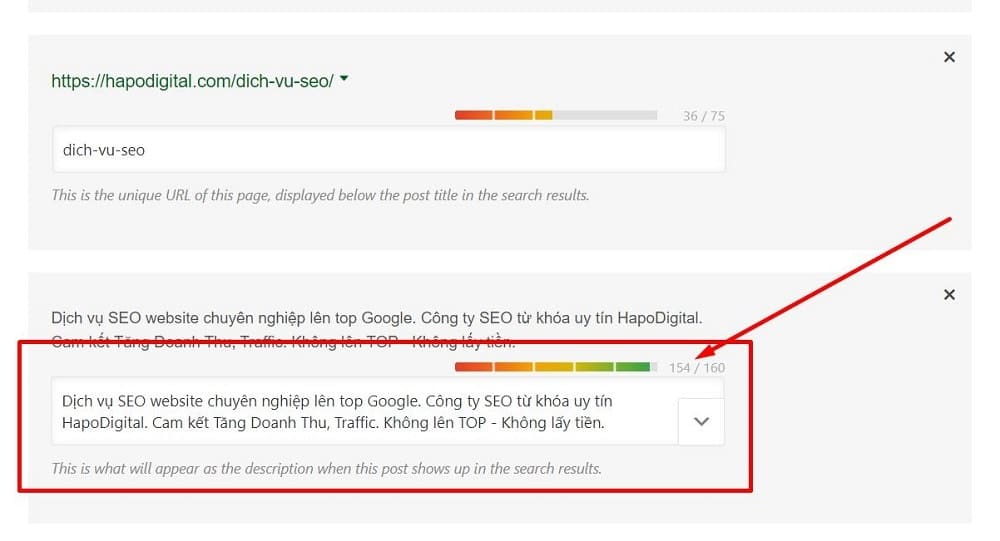 Tạo các thẻ Meta Description riêng biệt và độc đáo cho từng trang