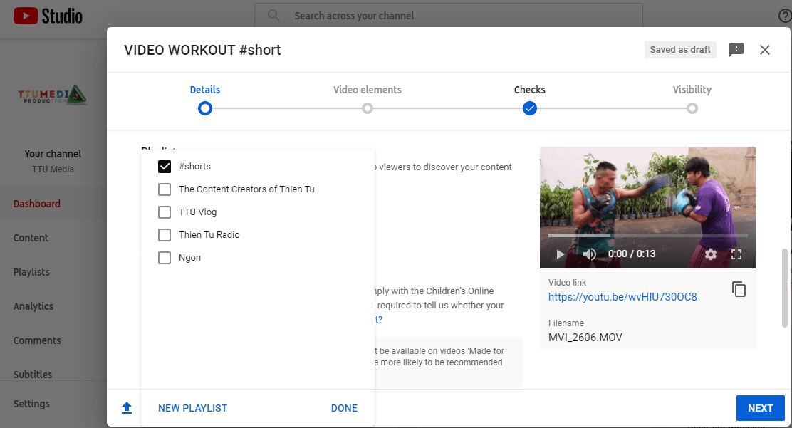 Cách đăng video Short lên YouTube