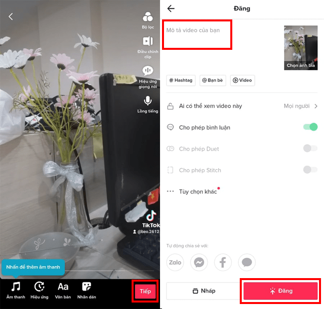Cách viết caption trên tiktok