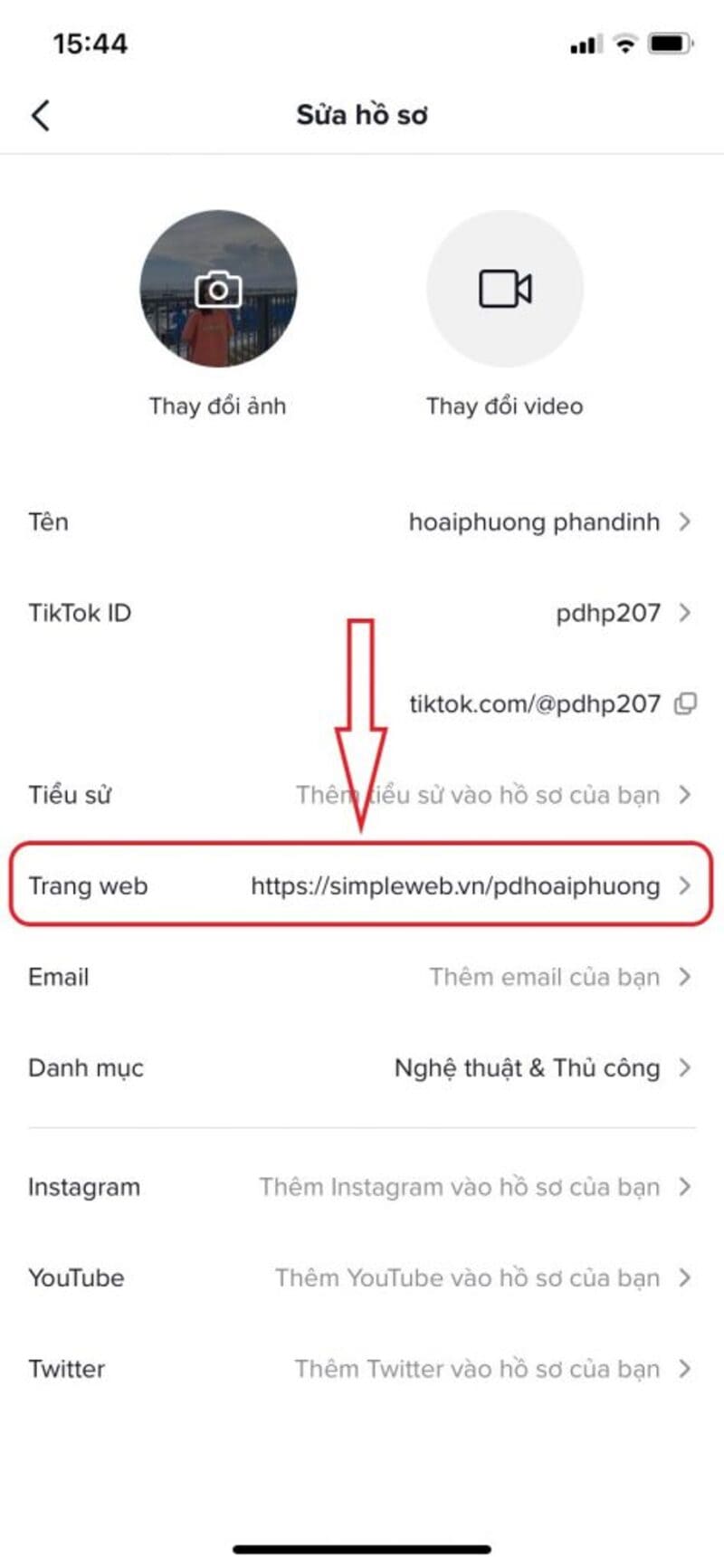 Cách gắn được link bio trên TikTok