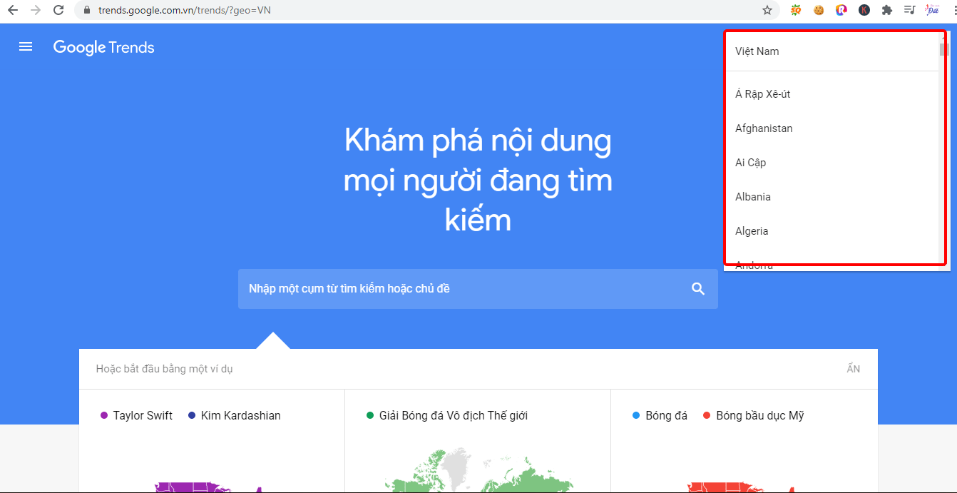 Cách sử dụng Google Trends